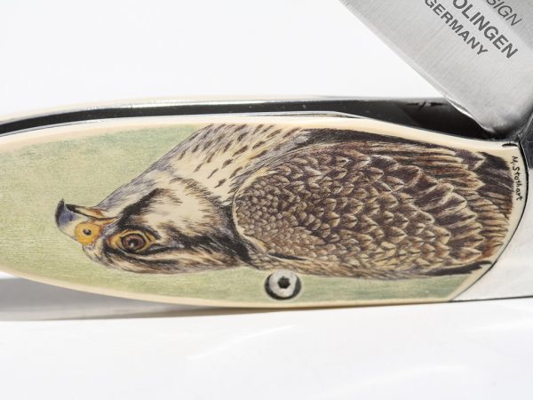 Matt Stothart Scrimshaw - Scrimshaw Knife Falcons