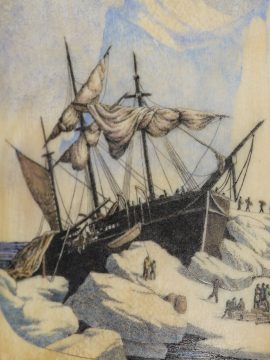 David Adams Scrimshaw - Whaler Crushed in Ice