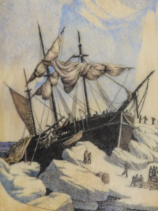 David Adams Scrimshaw - Whaler Crushed in Ice