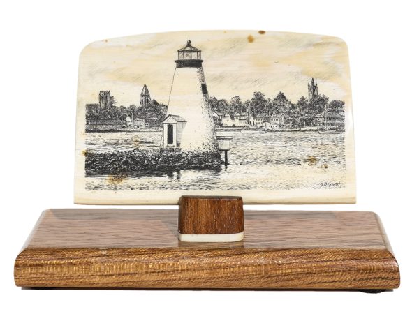 Gerry Dupont Scrimshaw - Palmer's Island Lighthouse-