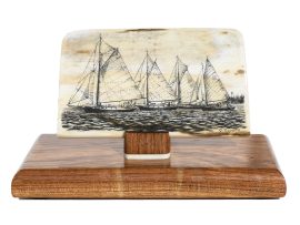 Gerry Dupont Scrimshaw - Racing Sailboats