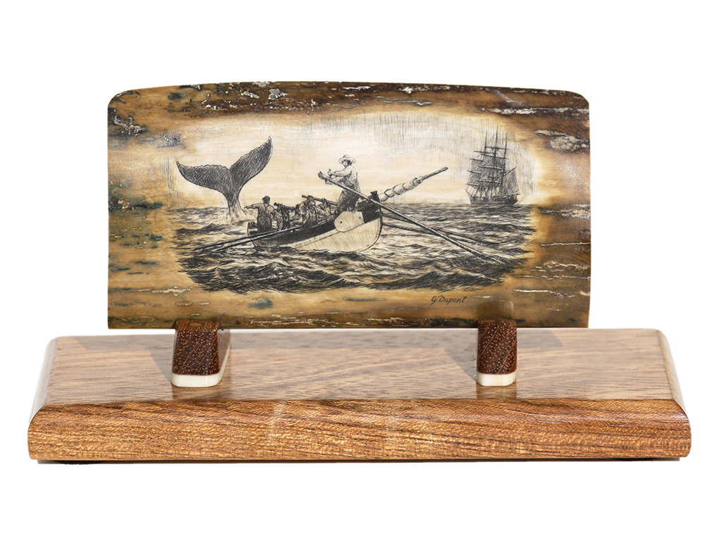 Gerry Dupont Scrimshaw - Whaleboat Closing In