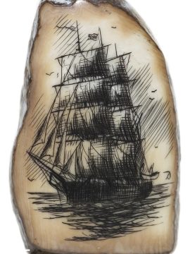 Gerry Dupont Scrimshaw - Clipper Returning Home