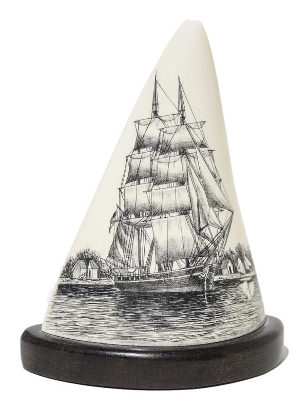 Salman Rashidi Scrimshaw - Whaler Charles W. Morgan