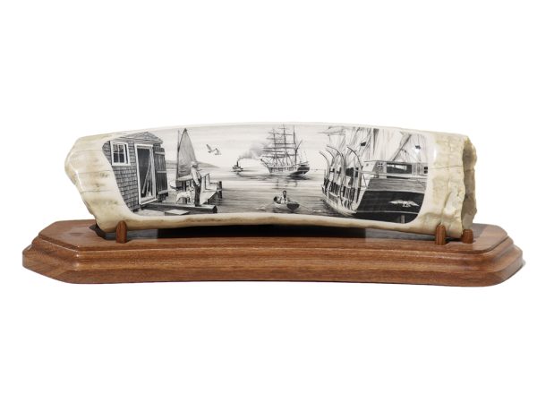 Jim Pauls Scrimshaw - Whaler Towing Out