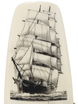 Jim Pauls Scrimshaw - Cllipper by Jim Pauls