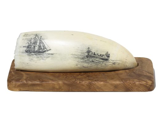 Unknown Artist - Double Sides Scrimshaw - Scrimshaw Collector