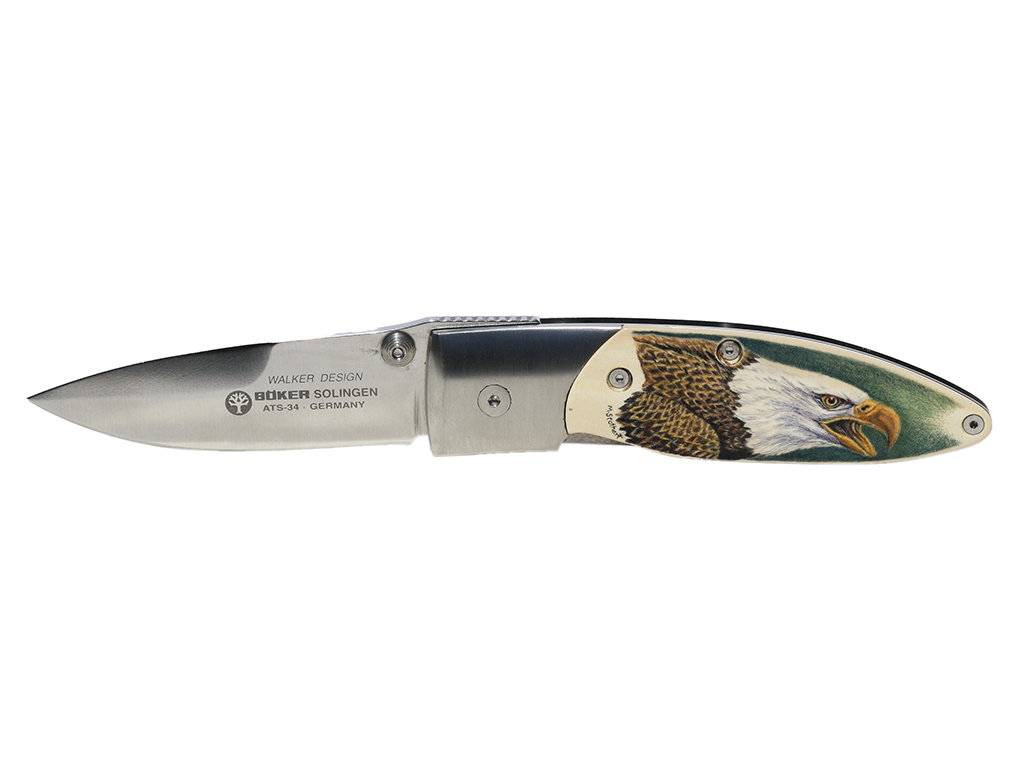 Matt Stothart Scrimshaw - Scrimshaw Eagles Knife - Scrimshaw Collector