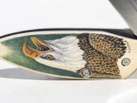 Matt Stothart Scrimshaw - Scrimshaw Eagles Knife