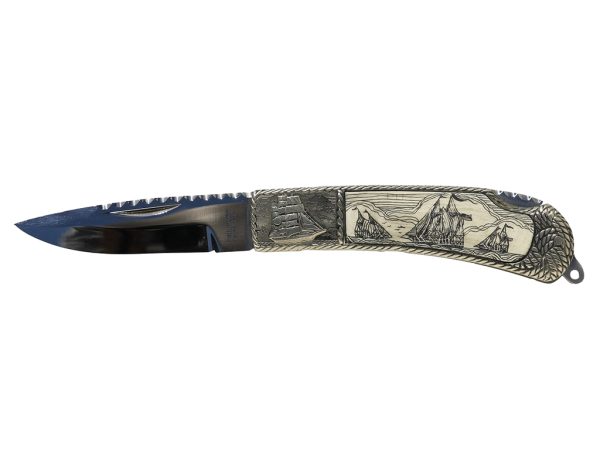 Sam McDowell Scrimshaw - Smooth Sailing Knife