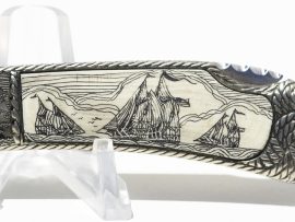 Sam McDowell Scrimshaw - Smooth Sailing Knife