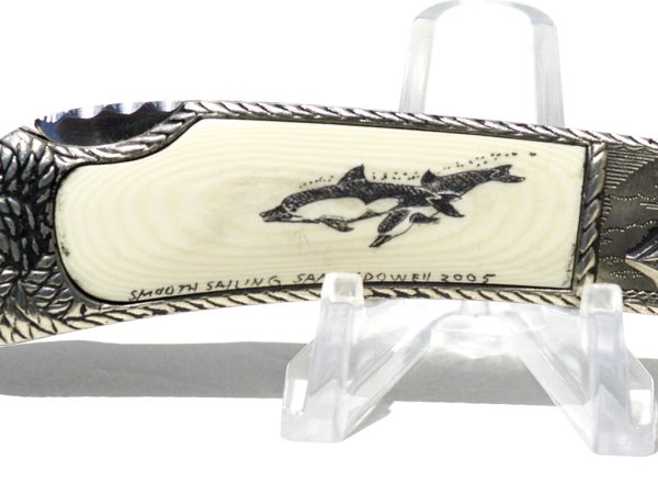 Sam McDowell Scrimshaw - Smooth Sailing Knife