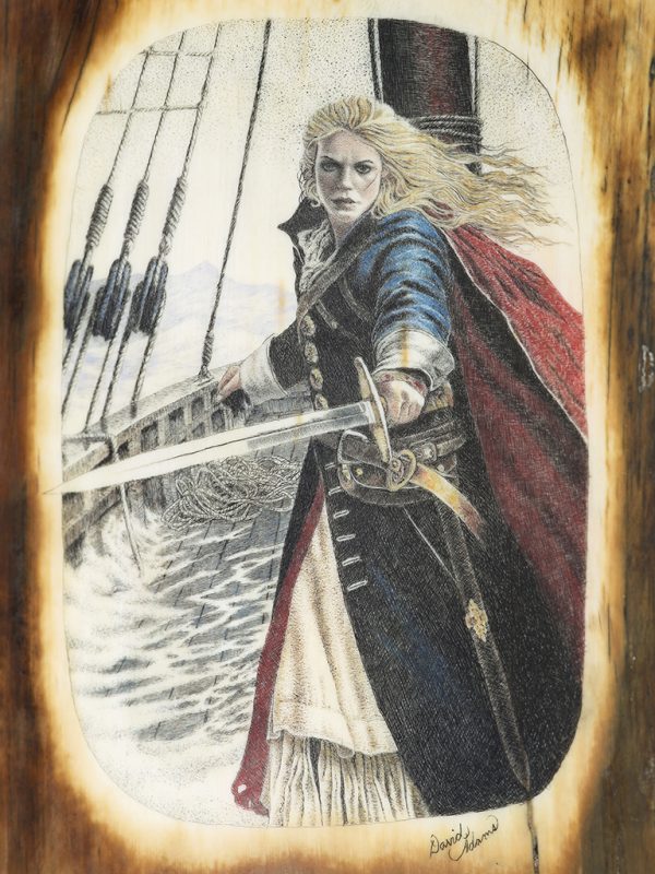 David Adams Scrimshaw - The Pirate, Sabrina