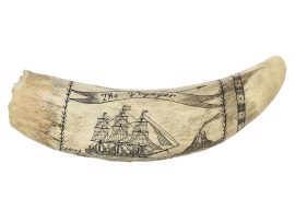 James Beckett Scrimshaw - Whaler "The Voyager"