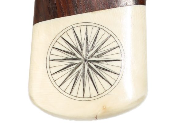 David Smith Scrimshaw - Compass Rose Letter Opener